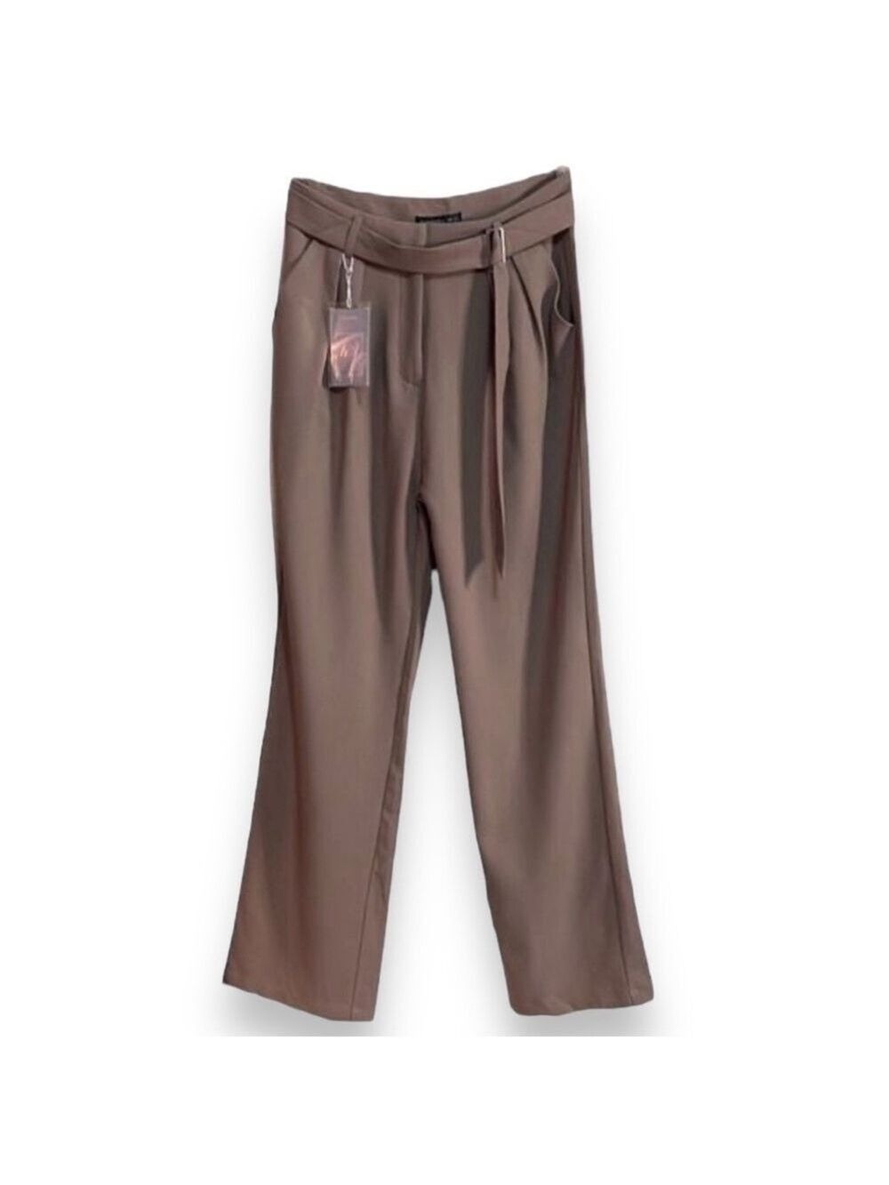 Funyyzo Wide Leg Trouser Pants Taupe Women's 10 (Tag says 18 but waist is 15")